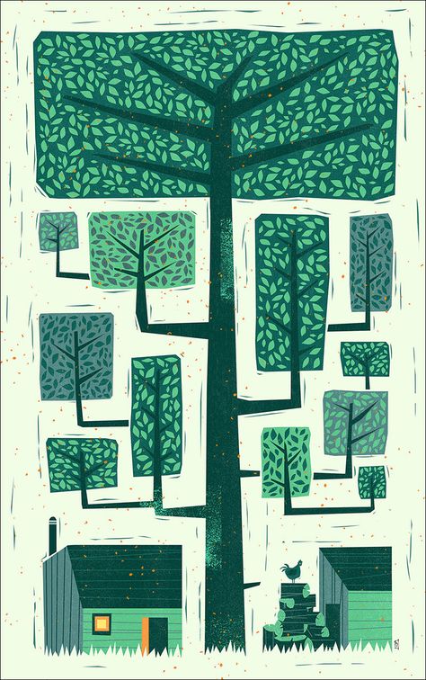 Arte Folk, 수채화 그림, Tree Illustration, Tree Art, 그림 그리기, A Tree, Interior Inspiration, Graphic Illustration, Illustration Design