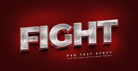 A red text effect with the title fight | Premium Psd #Freepik #psd #text-effect-mockup #text-mockup #text-effect-logo #mockup-typography Chrome Text Photoshop, Psd Free Photoshop Text, Text Effects Photoshop, Cool Text Effects Photoshop, Free 3d Text Effect Psd, Logo Psd, Technology Icon, Music Pictures, House Vector