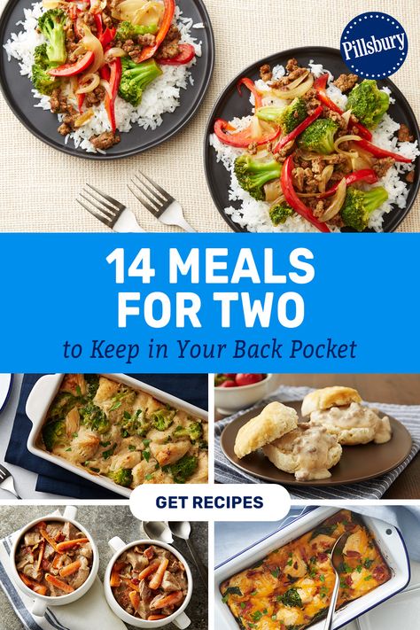 Unique Meals For Two, Beef Recipes For Two People, Meal Plans For Two People, Lunch For Two People, Easy Meals For 2 People, Soup For Two People, 2 Person Dinner Recipes, Simple Dinners For Two, Pies For Two