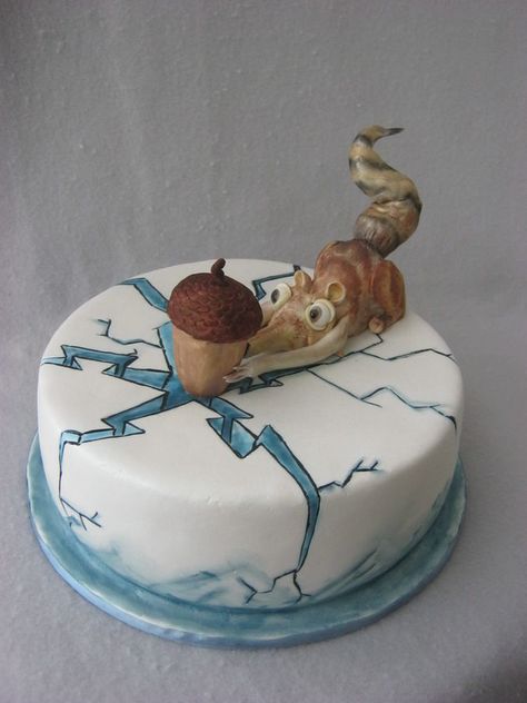 Ice Age 4 cake Ice Age Cake, Cake Children, Horse Cakes, Movie Cakes, Birthday 4, Mini Torte, Hand Painted Cakes, Character Cakes, Childrens Birthday Cakes