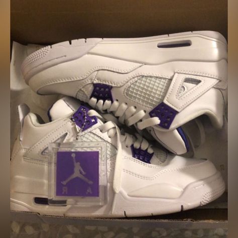 Jordan 4 Retro Purple Metallic Jordan 4 Purple Metallic, Jordan 4 Retro Metallic Purple, Retro 4 Oreo, Jordan 4 Metallic Purple, Jordan 4 Retro Metallic, Nike Jordan 4, Jordan 11 Legend Blue, Latest Jordans, Jordan Retro 7