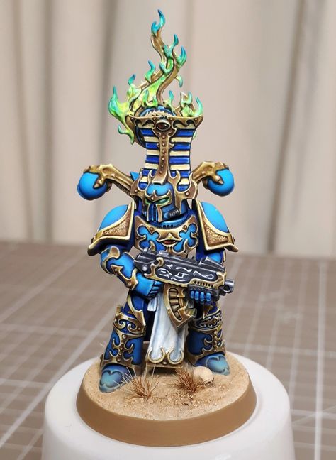 1000 Sons 40k, Warhammer Chaos Space Marines, Warhammer Thousand Sons, Thousand Sons 40k Paint Schemes, Thousand Sons 40k Miniatures, Thousand Sons 40k, Warhammer 40k Thousand Sons, Miniature Figures Fantasy, Warhammer Armies