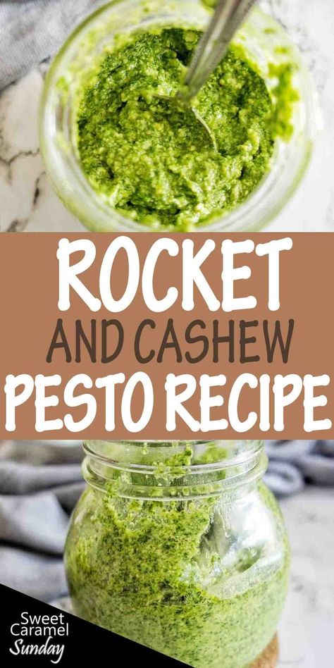 Cashew Pesto Recipe, Easy Pesto Recipe, Homemade Rocket, Rocket Pesto, Rocket Recipes, Cashew Pesto, Easy Pesto Pasta, Vegan Stew, Healthy Dips