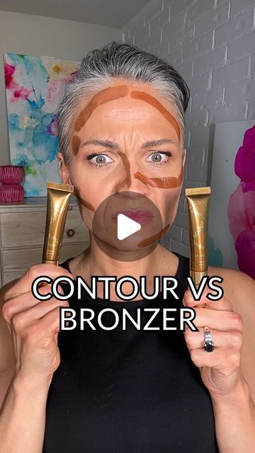 Bronzer Vs Contour, Rain Beauty, Face Bronzer, How To Contour Your Face, Contour Bronzer, Blue Foundation, Makeup Things, Contour Tutorial, Bronzer Makeup