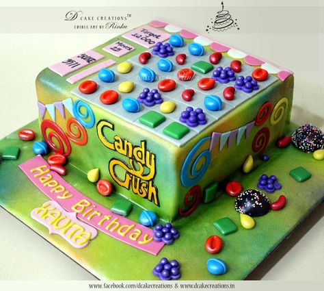 Candy Crush Birthday Cake Crush Birthday Cake, Candy Crush Cake, Crush Birthday, Candy Crush Party, Candy Crush Cakes, Crush Cake, Candy Crush Games, Soda Cake, Crush Soda