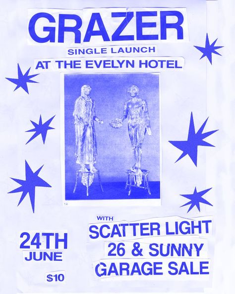 Shoegaze band Grazer Live Concert Poster, Event Poster Inspiration, Concert Poster Design, Punk Poster, Page Layout Design, Concert Flyer, Event Poster Design, Graphic Poster Art, Fairytale Illustration