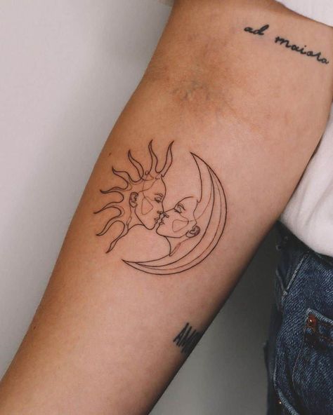 What Do Sun Tattoos Symbolize? | Self Tattoo Self Tattoo, Tatuaje Cover Up, Sun And Moon Tattoo, Tarot Tattoo, Aztec Tattoo, Sun Tattoos, Hand Tattoos For Women, Discreet Tattoos, Sun Tattoo