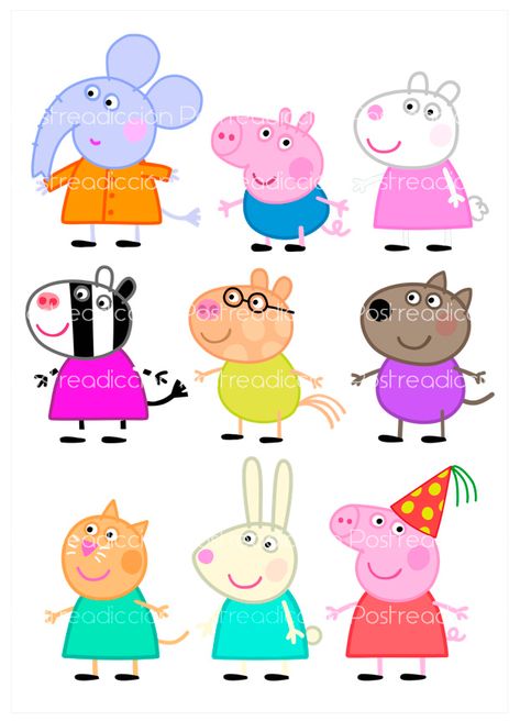 Modelo nº 1479: Amiguitos de Peppa Pig - Tienda Online Peppa Pig Imagenes, Peppa Pig Teddy, Peppa Pig Birthday Party Decorations, Pig Pics, Peppa Pig Colouring, Pig Costumes, Peppa Pig Birthday Party, Pig Birthday Party, Pepa Pig