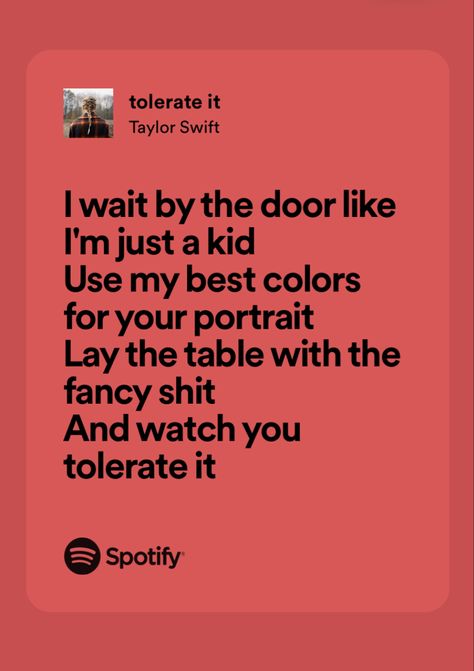 Tolerate it Tolerate It Taylor Swift Lyrics, Tolerate It Lyrics, Tolerate It Taylor Swift, Tara Carpenter, Tolerate It, Final Girl, Taylor Swift Song Lyrics, Inheritance Games, Meaningful Lyrics