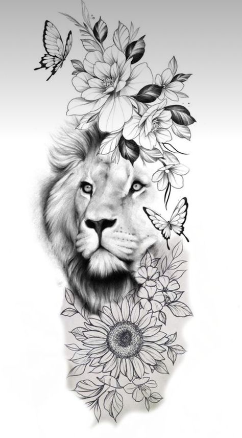 Tatoos Woman Chest, Upper Chest Tattoo Female, Lion Leg Tattoo, Tatoos Woman, Leo Lion Tattoos, Female Lion Tattoo, Animal Tattoos For Women, Lower Arm Tattoos, Lion Art Tattoo