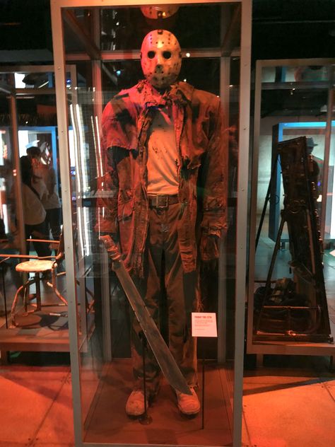 Museum of Pop Culture in Seattle, Washington.  The unstoppable force of slasher flick villains.   Jason Voorhees, unofficial camp counselor at  Camp Crystal Lake.  TOPDOG Halloween Jason Voorhees Pumpkin, Jason Camp Crystal Lake, Museum Of Pop Culture, Crystal Lake Camp, Lake Camp, Camp Crystal Lake, Go Usa, Tv Horror, Camp Counselor