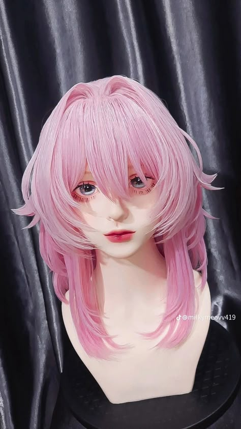 Blender Hair, Wig Styling Tutorial, Sunkissed Hair Brunette, Ulzzang Hair, Kawaii Wigs, Softball Hairstyles, Style Wig, Hair References, Anime Wigs