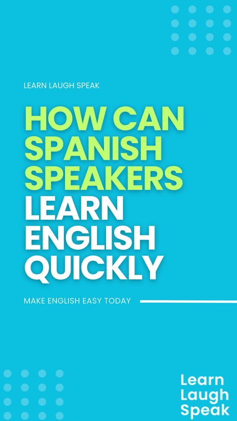 Searching for Spanish Speaker Learn English? Hola, Spanish speakers! Are you ready to take your English skills to the next level? Look no further, because Learn Laugh Speak is here to help. With our program based in both Mexico and Sydney, Australia, we offer a unique approach to learning English that combines fun and efficiency. Esl For Spanish Speakers, Teaching English To Spanish Speakers, English Teaching Aids Ideas, English To Spanish, Learning Organization, English Skills, Fluent English, Reading Comprehension Skills, Type Of Writing