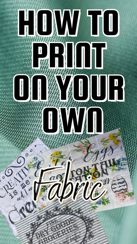 Printing On Fabric Inkjet, Ink Printing On Fabric, Print On Fabric With Laser Printer, How To Print On Fabric Inkjet Printer, Diy Printed Fabric, How To Print On Fabric At Home, How To Print On Clothes, Print On Fabric Diy, How To Print On Fabric