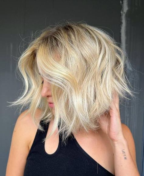 Messy Bobs For Thick Hair, Bobs For Thick Hair, Long Messy Bob, Messy Bobs, Short Messy Bob, Messy Blonde Bob, Messy Lob, Messy Bob Haircut, Medium Shag Hairstyles