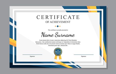 Modern Elegant Certificate Template Blank Certificate Template, Graduation Certificate Template, Free Printable Certificates, Art Certificate, Certificate Of Achievement Template, Blank Certificate, Free Certificate Templates, Award Template, Certificate Background