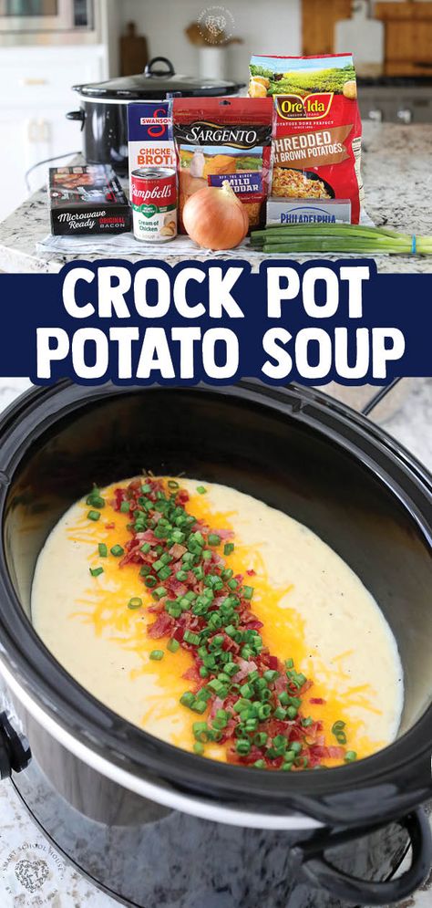 Crock Pot Potato Soup Potato Soup Crock Pot Using Frozen Potatoes, Potatoes Soup Recipes Crock Pot, Loaded Baked Potato Soup Crockpot Hashbrown, Shredded Potato Soup Crock Pot, Potatoe Cheese Soup Crockpot, Simple Crock Pot Potato Soup, Potato Soup With Potatoes Obrien, Crockpot Recipes Soup Potato, Potato Corn Chowder Soup Crock Pot