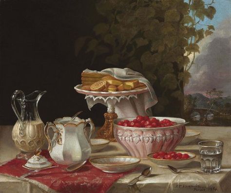 Strawberry Party, American Painting, Tile Murals, A4 Poster, Oil Painting Reproductions, Old Paintings, Painting Reproductions, Vintage Artwork, Still Life Painting