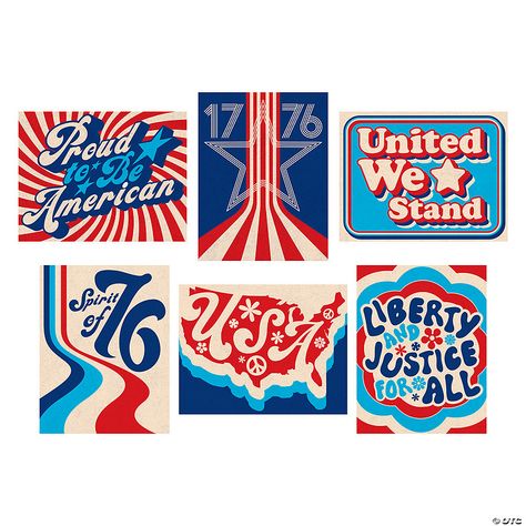 Patriotic Library Displays, Fourth Of July Poster, 50s America, 4th Of July Graphics, Patriotic Classroom Theme, Fourth Of July Art, Patriotic Classroom, Fourth Of July Banner, Retro Classroom Decor