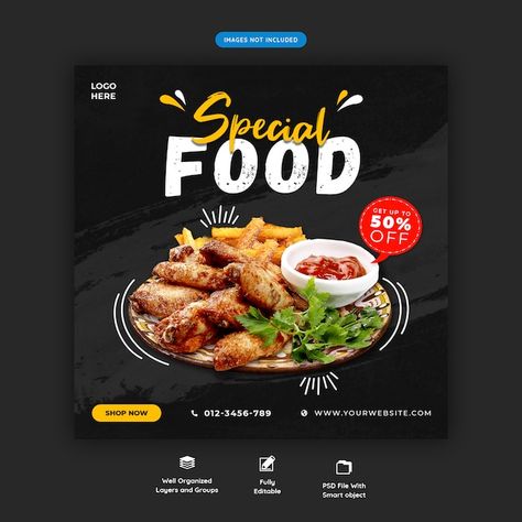 Restaurant Banner, Food Social Media Post, Dessert Restaurant, Restaurant Social Media, Food Promotion, Facebook Cover Design, Food Banner, 광고 디자인, Food Menu Design