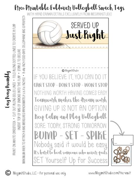 Last Volleyball Game Gifts, Volleyball Candy Ideas, Snack Bags For Sports Volleyball, Volleyball Candy Sayings, Volleyball Printable, Printable Volleyball Templates, Volleyball Snacks, Candy Poems, Night Volleyball