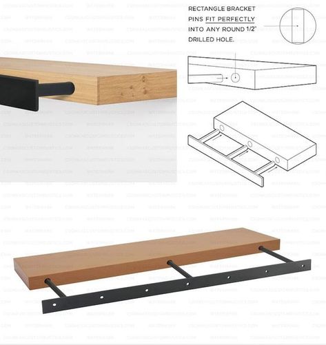 Hidden Wall, Koti Diy, Drill Bit Sizes, Floating Shelf Brackets, Diy Accent Wall, Shelves Diy, Floating Shelves Diy, Bar Designs, Diy Greenhouse