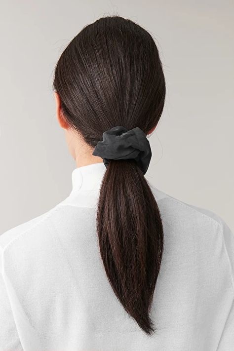 Hair Accessories - Women - COS US Oversize Scrunchie, Black Satin Scrunchie, Velvet Scrunchie, Long Hair Updo, Velvet Tops, Functional Accessories, Night Looks, Mulberry Silk, Hair Updos