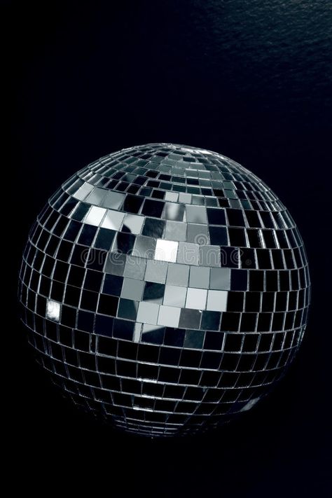 Disco Ball. O black background , #AFF, #Ball, #Disco, #background, #black #ad Black Disco Ball, Disco Background, White Christmas Party, Black White Parties, 40th Birthday Party Invites, Party Inspo, Mirror Ball, Disco Balls, Background Black