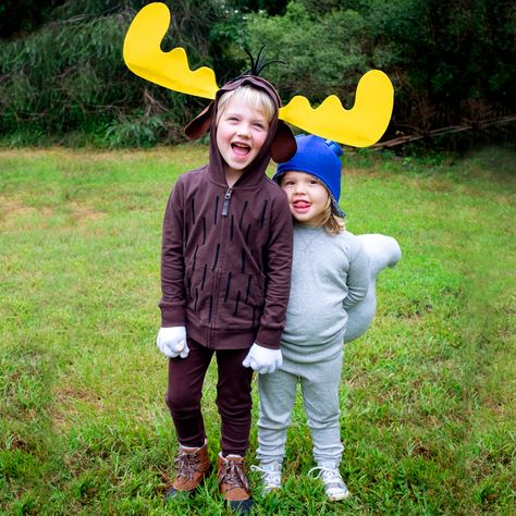 Rocky & Bullwinkle Halloween Costume Ideas For Kids, Costume Ideas For Kids, Sew Halloween Costume, Rocky And Bullwinkle, Baby Mine, Diy Halloween Costume, Diy Costume, Halloween Costume Ideas, Diy Costumes