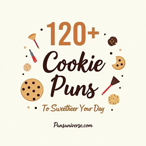 🍪 Ready to crumble with laughter? Dive into our delightful collection of "120+ Cookie Puns to Sweeten Your Day!" From dough-licious quips to chip-tastic wordplay, this punny pin is the perfect recipe for smiles. Get your sweet fix and spread the joy! #puns #CookieLove #SweetHumor #BakingFun #PunIntended #SnackAttack #DessertLaughs Cookie Puns Gift Ideas, Cookie Jokes Funny, Cookie Puns Funny, Crab Puns, Cookie Puns, Sweet Puns, Combos Snacks, Cookie Quotes, Chocolate Humor