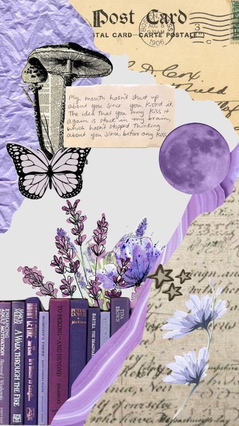 Creative Book Cover Designs, Purple Books, Creative Book Covers, Digital Journaling, Book Background, Lavender Aesthetic, Scrapbook Background, Collage Phone Case, Purple Wallpaper Iphone