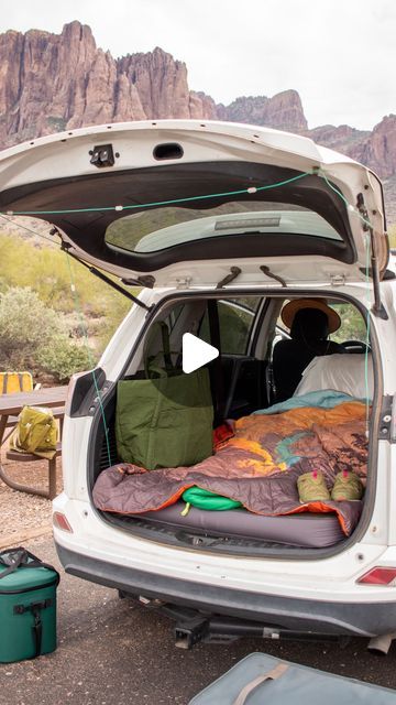 Jacey West | Adventurous Homebody on Instagram: "No-build car camping We’ve been camping in our 2016 Toyota RAV4 for years!! All we do is lay the seats flat and lay out sleeping pads, extra blankets and our pillows from home. 💭 It’s such a cozy, safe and cheap way to have a weekend adventure!! Recent upgrades 👇🏼 ☁️ Exped megamat duo 10 sleeping pad ☀️ Luno window screens Moral of this video: Use what you have, upgrade when needed & get out there!! 🌿 Lmk if you have any questions about car camping or our setup and I’ll make another video!! #carcamping #campinggear #carcampingadventures #lifeoutdoors" Rav 4 Camping, Lunar Rock Rav4, Car Camping Rav4, Car Camping Setup, Rav4 Camping, 2018 Toyota Rav4, Toyota Rav4 3 Door, Safe Cars, Sleeping Pads