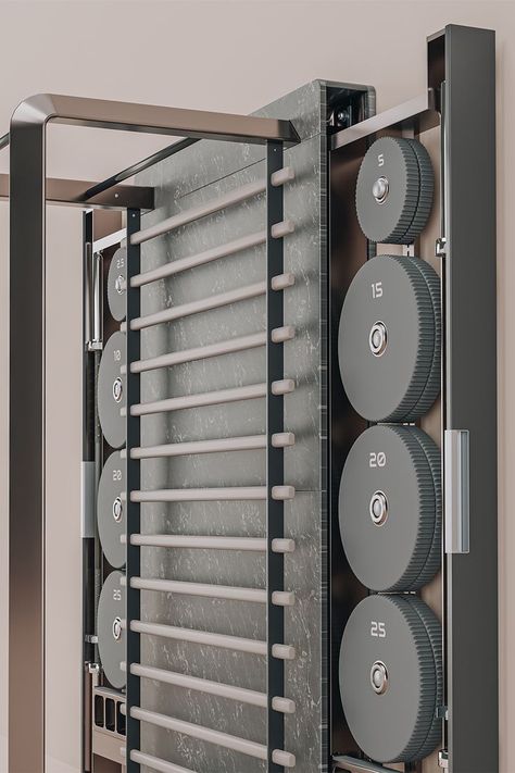 Efficient Furniture, Gym Rack, Luxury Gym, Diy Home Gym, Home Gym Decor, Home Gyms, Workout At Work, Home Gym Design, Gym Decor