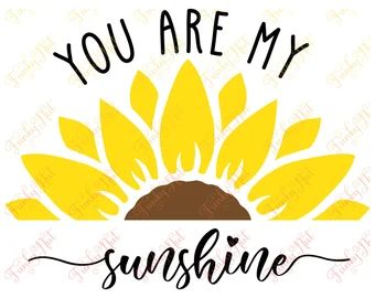 FunkyNut | Etsy Sunflower Cricut, Cricut Decals, Sunflower Clipart, Sunflower Svg, Sunflower Png, Space Silhouette, Stencil Painting, You Are My Sunshine, Digital Cut File