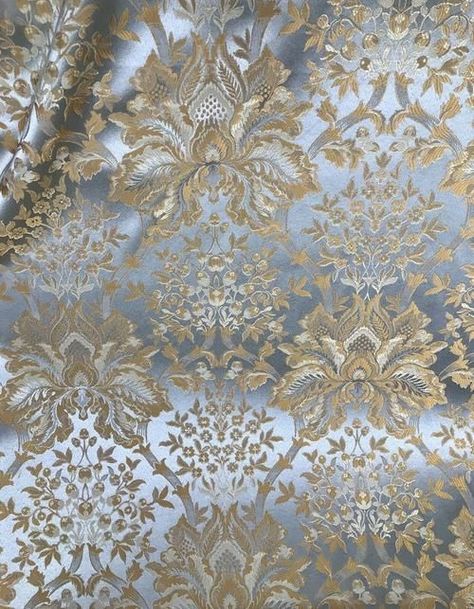 Best Suit, Sewing Stitches, Pierre Frey, Silk Brocade, Brocade Fabric, Jacquard Weave, Neoclassical, Jacquard Fabric, Blue And Gold