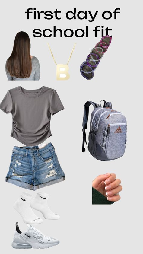 Outfit Ideas With Shorts, 1st Day Of School Outfit, First Day Of School Fits, School Outfit Ideas, 1st Day Of School, 1st Day, School Fits, School Outfit, First Day Of School