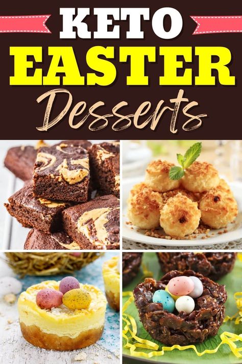 These keto Easter desserts will allow you to enjoy sensational sweets at your Easter celebration while still staying true to your fitness goals! Easter Finger Food, Desserts Low Carb, Healthy Easter Dessert, Keto Easter, Easter Sweet Treats, Easter Deserts, Low Sugar Treats, Cool Whip Desserts, Healthy Easter