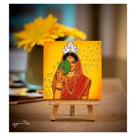 Studio Joyeeta ™ on Instagram: “Not a fan of big fat weddings,but what i love about this whole wedding thing is the aesthetics, how beautiful and artsy every little…” Bengali Wedding Painting, Joyeeta Art, Wedding Art Drawing, Ink Sketchbook, Canvas Art Painting Abstract, Judging People, Bengali Art, Pottery Painting Designs, The Aesthetics