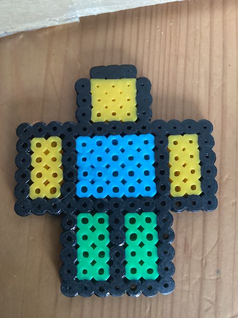 Melts Beads, Bead Art Ideas, Roblox Noob, Bead Things, Bead Templates, Easy Perler Bead Patterns, Kandi Inspo, Kandi Perler, Pearl Beads Pattern