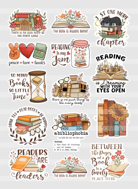 Stickers For Book Lovers, Bookish Stickers Free Printable, Book Lovers Stickers, Stickersheet Aesthetic, Spicy Book Stickers, Cricut Stickers Ideas, Stickers To Print Out, Things To Print Out, Books Stickers Aesthetic