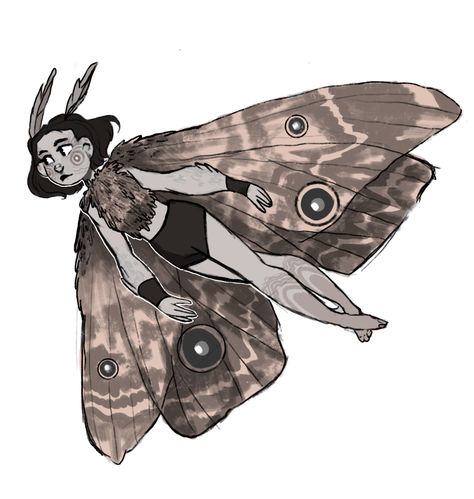 Moth Person Drawing, Moth People Drawing, Moth Oc Girl, Moth People Art, Moth Faerie, Moth Girl Art, Moth Person Art, Moth Wings Drawing Reference, Moth Wings Drawing