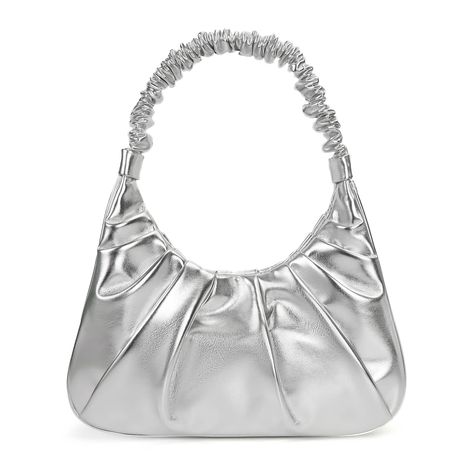 Introducing the Sofii Silver Trendy Purses for Women from our PEITITE SIMONE collection, perfectly curated to elevate your summer outfits 2024. Crafted with style and functionality in mind, these purses are your ultimate accessory for a fashionable season. Embrace the warmth and exude elegance, whether you're at a sunny beach escape or a chic city event. The Sofii Silver purse is not just a carryall—it's a statement of sophisticated taste designed for the trendsetters of 2024. 90s Chic, Silver Purse, Trendy Purses, Silver Bag, Women's Bags By Shape, Silver Bags, December 1st, Leather Clutch Bag, Hobo Handbag