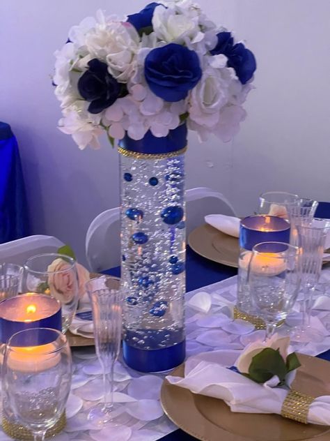 Centerpieces Water Beads, Wedding Centerpieces Water Beads, Roses And Pearls Centerpieces, Wedding Centerpieces Orbeez, Clear Orbeez Centerpieces Wedding, Floral Arrangements With Water Beads, Blue Centerpiece Ideas, Floating Beads Centerpieces Water Pearls, Diy Water Bead Centerpieces