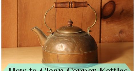 Awhile ago I told you all about this cute little kettle I purchased at an antique store in Maine. At the time we were still in school a... Clean Copper, How To Clean Copper, Copper Kettle, Antique Store, Antique Stores, Told You, Container Gardening, Maine, Decor Ideas