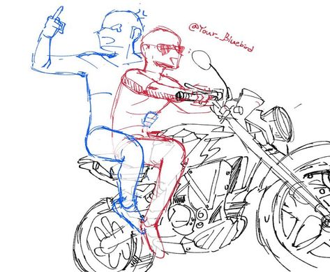 3 Person Art Reference, Art Drawings Base, Pose Base Drawing Reference, Pose Base, Drawing Bases, Motorcycle Drawing, Sketch Poses, Body Reference Drawing, Body Pose Drawing