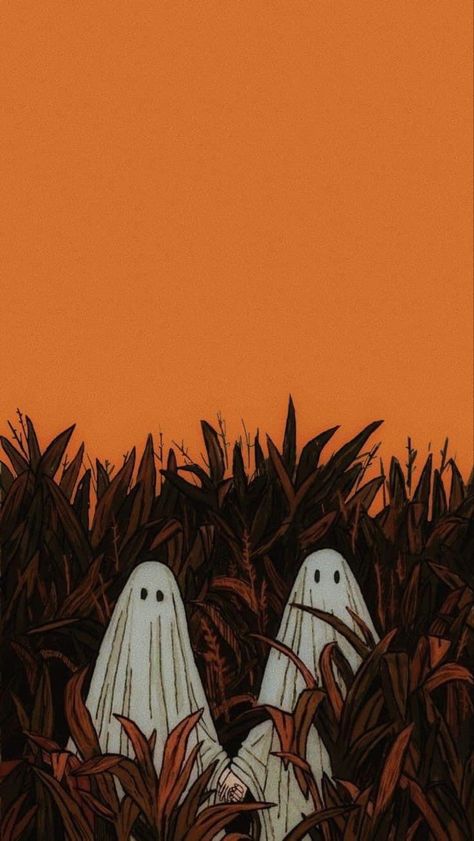 Vintage Halloween Homescreen, Halloween Aesthetic Widget Pics, Fall Aesthetic Wallpaper Cartoon, Halloween Wallpaper Aesthetic Vintage, Soft Halloween Aesthetic Wallpaper, Vintage Fall Lockscreen, Ghosts Wallpaper Aesthetic, Spooky Season Matching Pfp, Fall Drawing Wallpaper