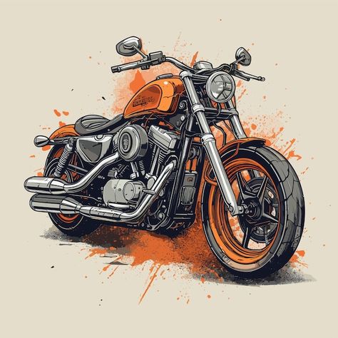 Motorcycle Png, Moto Chopper, Motorcycle Art Painting, Motorcycle Chopper, Biker Logo, Motos Vintage, Motorcycle Illustration, Retro Motorcycle, Art Mug