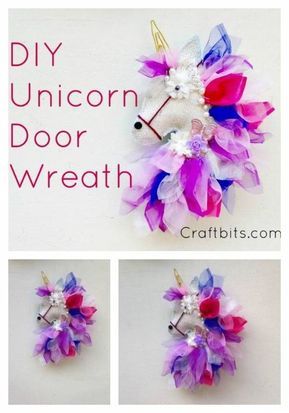 DIY Unicorn Door Wreath Tutorial – Home and Garden Unicorn Wreath Diy, Burlap Door Hangers Diy, Diy Wreath Tutorial, Diy Unicorn Crafts, Hanger Snowflake, Unicorn Wreath, Horse Wreaths, Unicorn Craft, Deco Mesh Wreaths Diy