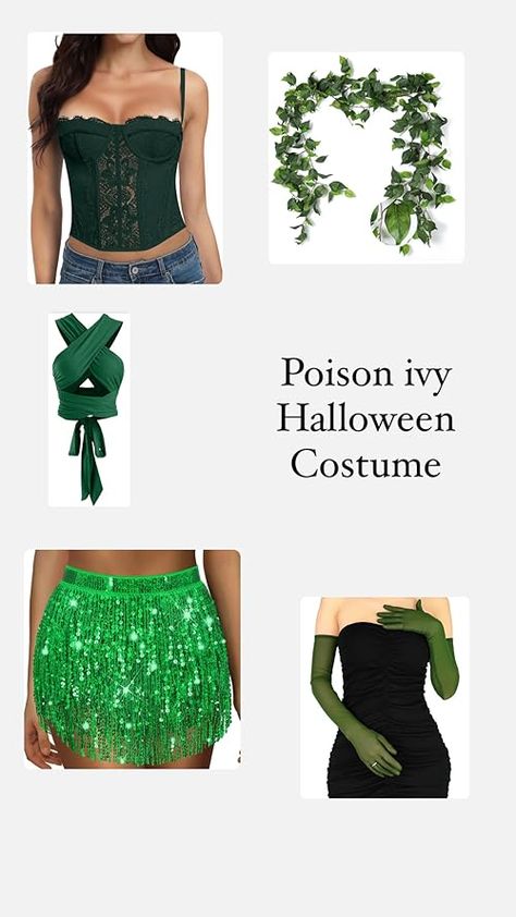 Abby's Amazon Page Simple Poison Ivy Costume, Poison Ivy Costume Diy, Ivy Halloween Costume, Poison Ivy Halloween, Poison Ivy Halloween Costume, Poison Ivy Costume, Ivy Costume, Floral Homecoming Dresses, Poison Ivy Costumes