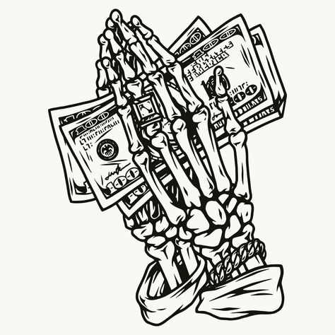 Tattoos Practice, Skeleton Hands Holding, Money Design Art, Simple Tats, Tupac Art, Holding Money, Tattoo Lettering Design, Bottle Tattoo, Skeleton Drawings